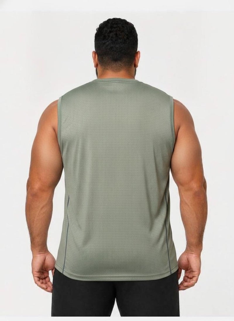 Prima Ace Airflow Tank Plus Size Premium Dark Olive - Image 4