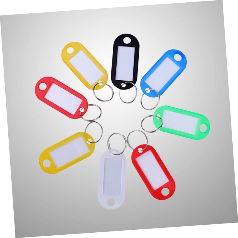 80 Pcs Plastic Luggage Tags and Key Rings for Travel Pet Hotel Cabinet Labels - Image 3