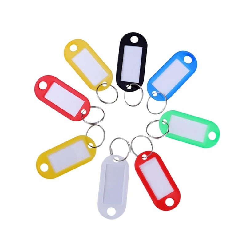 80 Pcs Plastic Luggage Tags and Key Rings for Travel Pet Hotel Cabinet Labels - Image 2