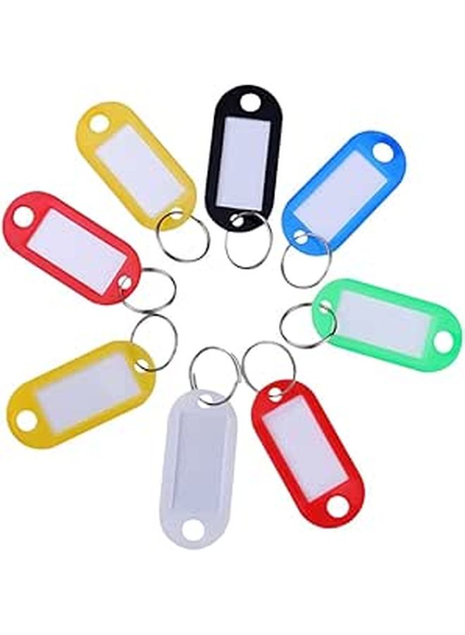 80 Pcs Plastic Luggage Tags and Key Rings for Travel Pet Hotel Cabinet Labels - Image 1