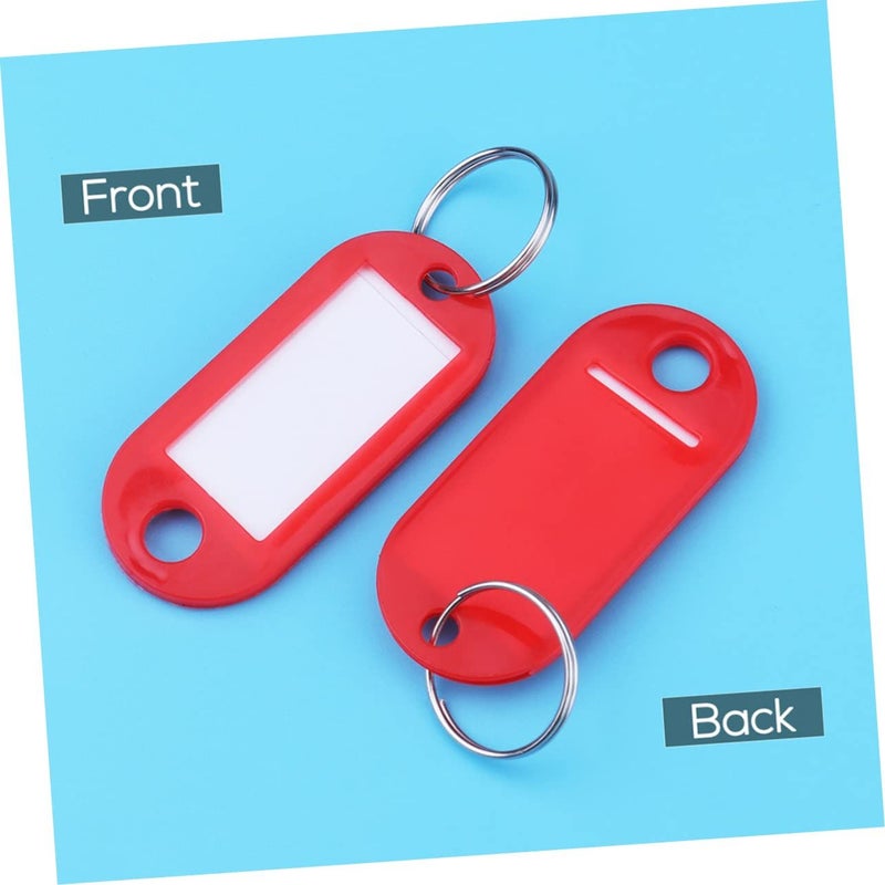 80 Pcs Plastic Luggage Tags and Key Rings for Travel Pet Hotel Cabinet Labels - Image 4