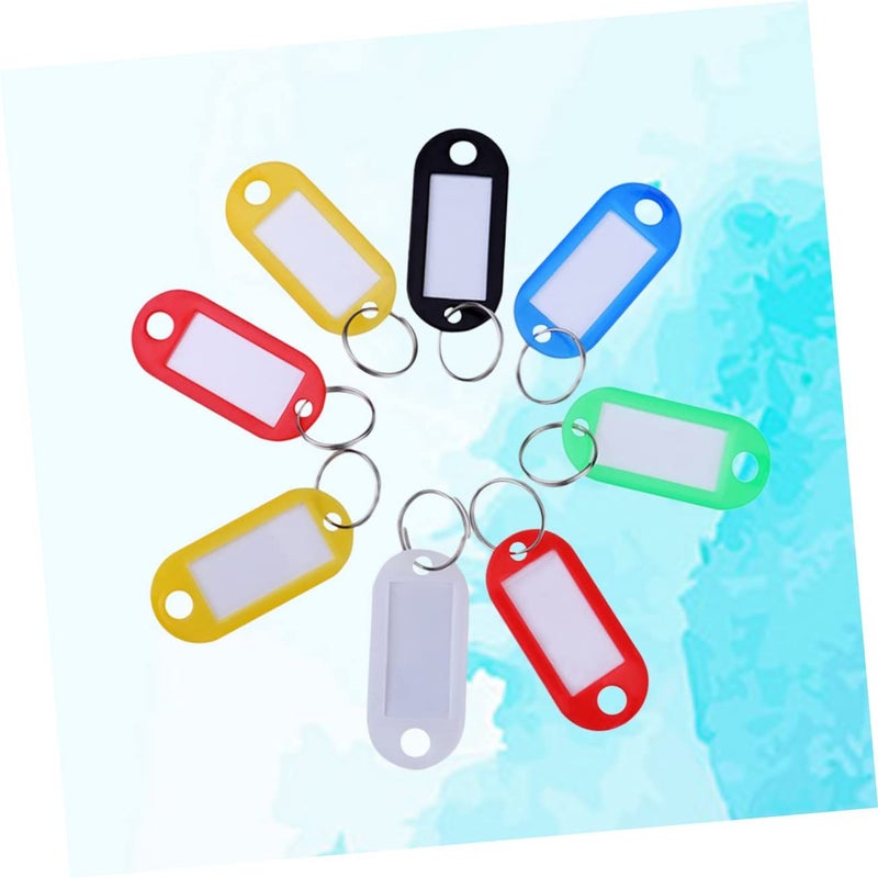 80 Pcs Plastic Luggage Tags and Key Rings for Travel Pet Hotel Cabinet Labels - Image 5