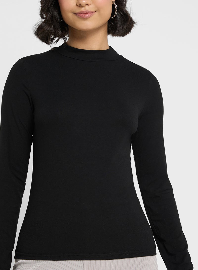 Ginger Basics High Neck Long Sleeves Top  - Image 3