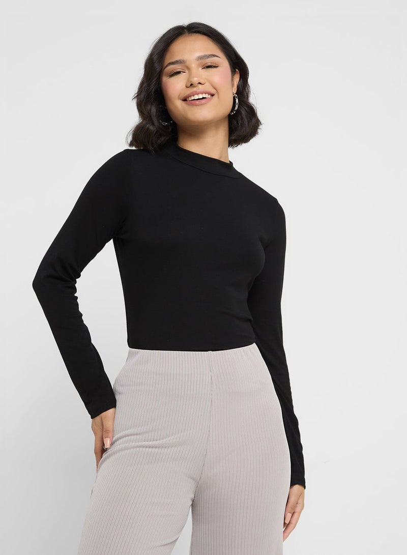 Ginger Basics High Neck Long Sleeves Top - Image 1
