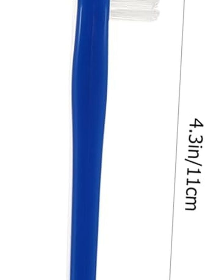 SAFIGLE 4 Pack Portable Denture Cleaning Brush Double Headed with Ergonomic Handle Durable Plastic - Image 3