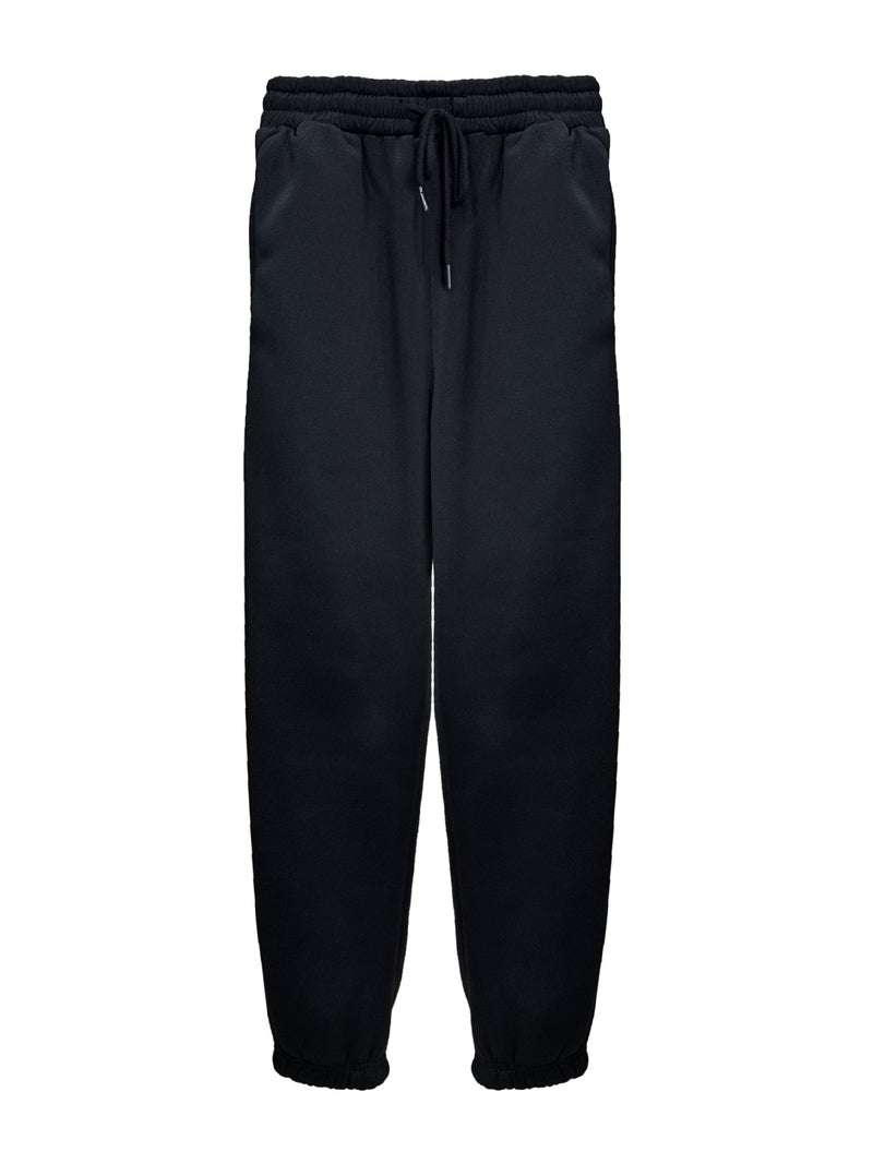 Womens High Waist Velvet Joggers Casual Sweatpants Black velvet - Image 1