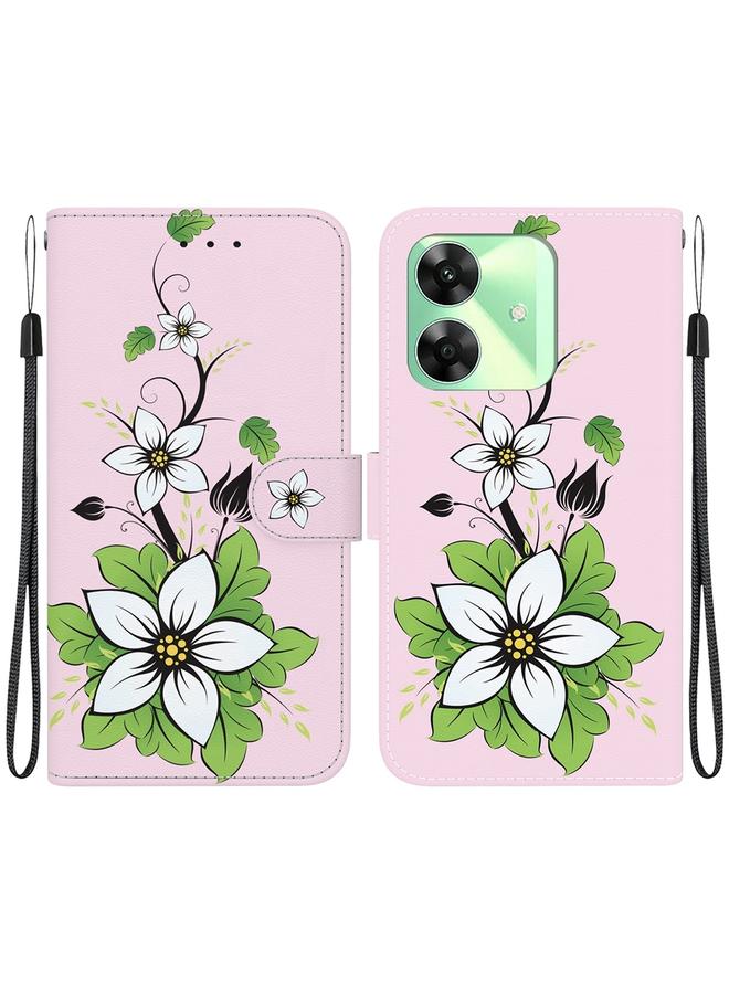 erorex Case For Realme C61 / C63 / Note 60 Crystal Texture Colored Drawing Leather Phone Case - Image 1