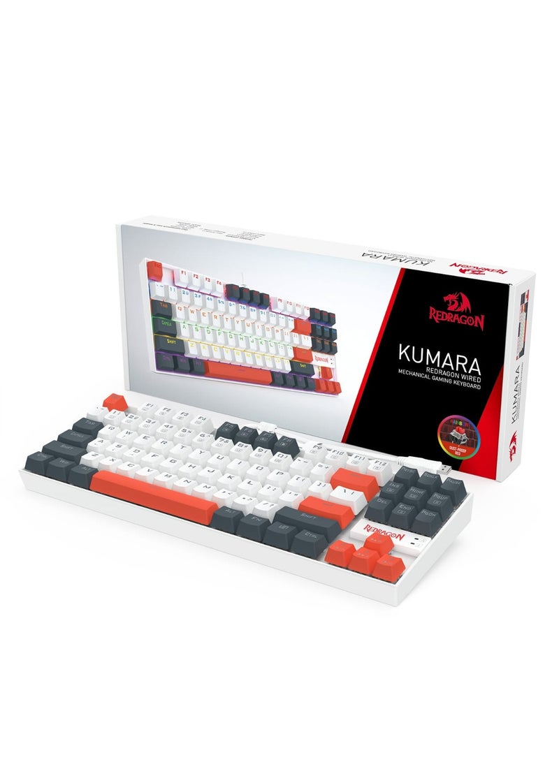 ريدراجون لوحة مفاتيح الألعاب الميكانيكية K552 WLR-R كمارا RGB قوس قزح مفتاح أحمر - Image 4
