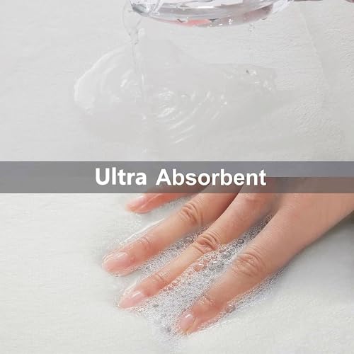 Buganda Memory Foam Bath Mat, 24" x 16", Ultra Soft and Non-Slip Bathroom Rugs, Water Absorbent and Machine Washable Bath Rug for Bathroom, Shower, and Tub, Ivory - Image 4