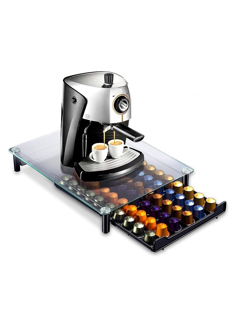HomarKet Coffee Pod Holder Drawer Storage Coffee Capsules Kitchen Organizer Compatible with 60 Capsules Black Color  - Image 1