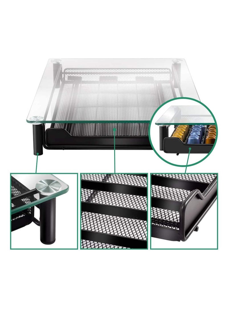 HomarKet Coffee Pod Holder Drawer Storage Coffee Capsules Kitchen Organizer Compatible with 60 Capsules Black Color  - Image 5