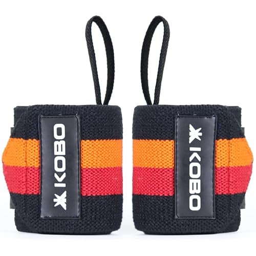 Kobo Cotton Wrist Band Flexi for Men & Women, Wrist Supporter for Gym Wrist Wrap/Straps Gym Accessories for Men for Hand Grip & Wrist Support While Workout & Muscle Relaxation (1 Pair) - Image 1