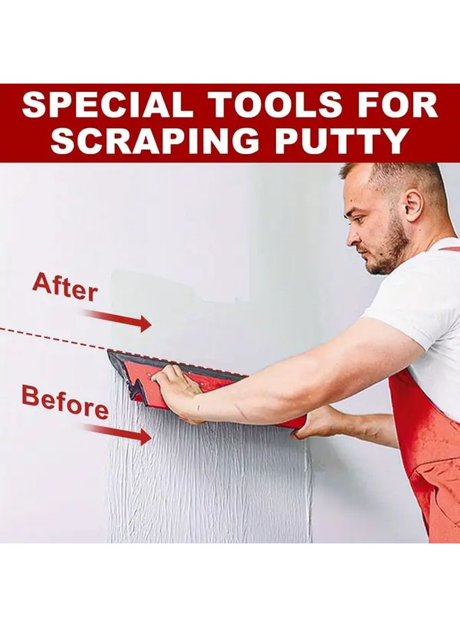 24 Inch Heavy Duty Putty Scraper Replaceable 0 35mm Stainless Steel Blades Ergonomic Handle - Image 3