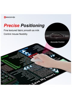 excovip Excel Shortcuts Mousepad, Upgraded Version, Extended Office Mouse Mat, Stitched Edges, Non-Slip Base Keyboard Mats, XL Mouse Pads for Desk, 900x300mm 0271  - Image 4