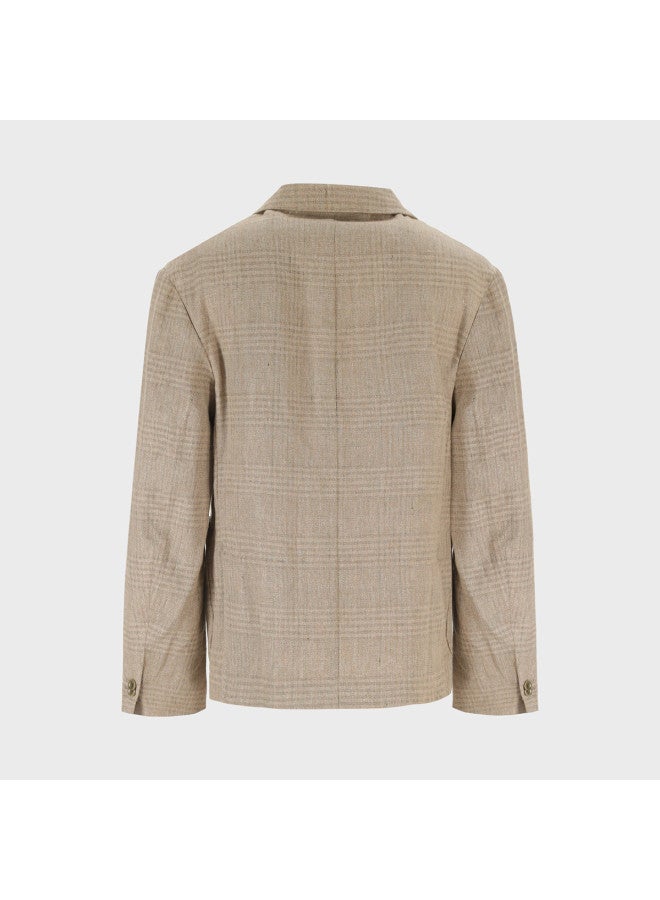 Zara Men's Stylish Commute Versatile Minimalist Light Comfort Check Long Sleeve Suit Jacket - Image 3