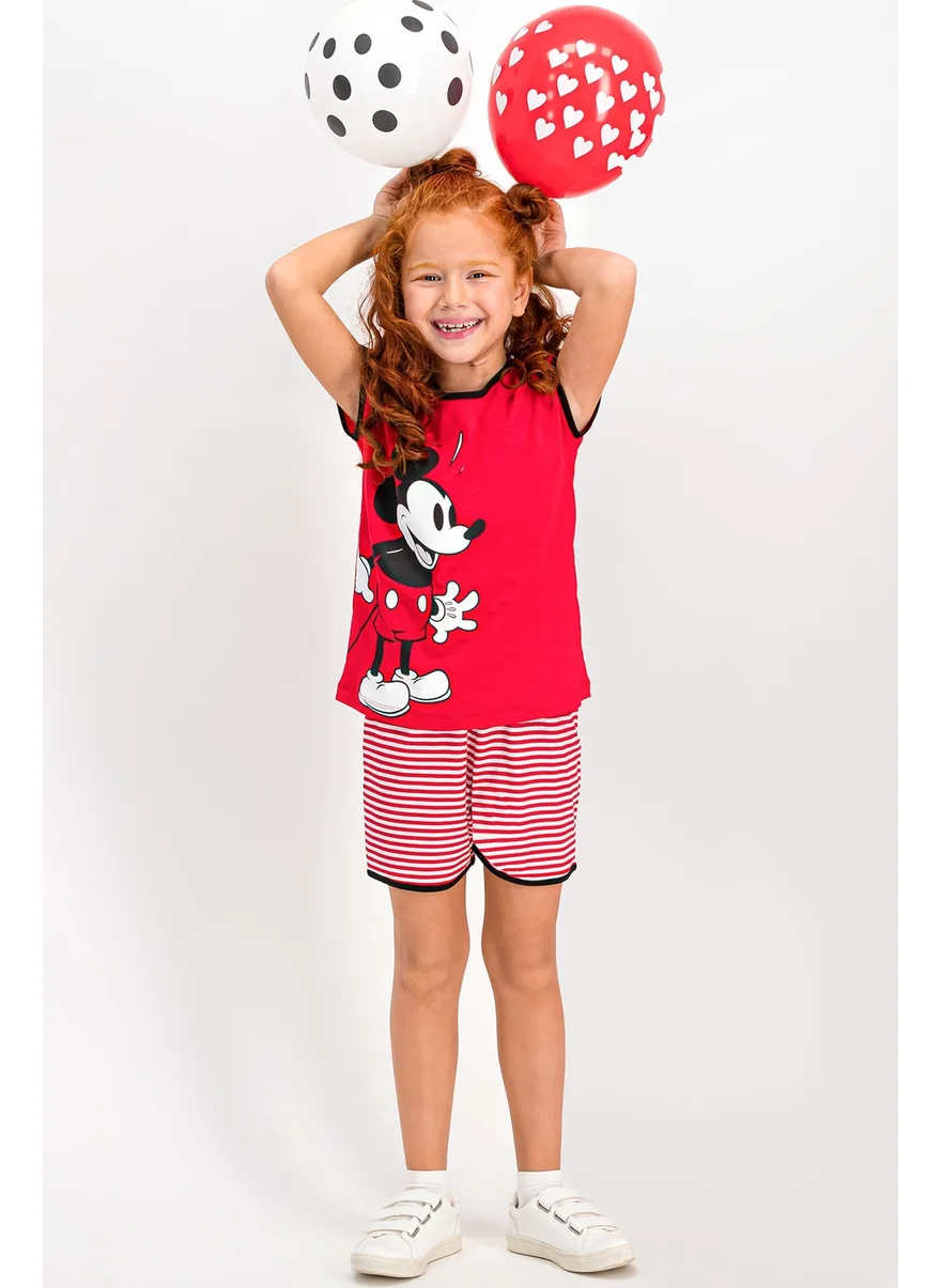 Minnie Mouse Licensed Red Girl Shorts Set