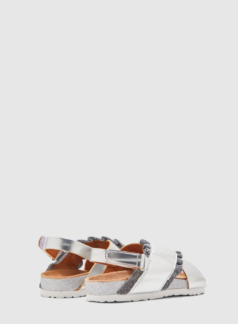 Colors of California Youth Frill Detail Strap Sandal