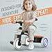 SEREED Colorful Lighting Toddler Tricycle for 25 Years Old Boys Adjustable SeatHandlebar Trike Removable Basket Birthday Gift Idea for Kids Ages 2 Black - Image 4