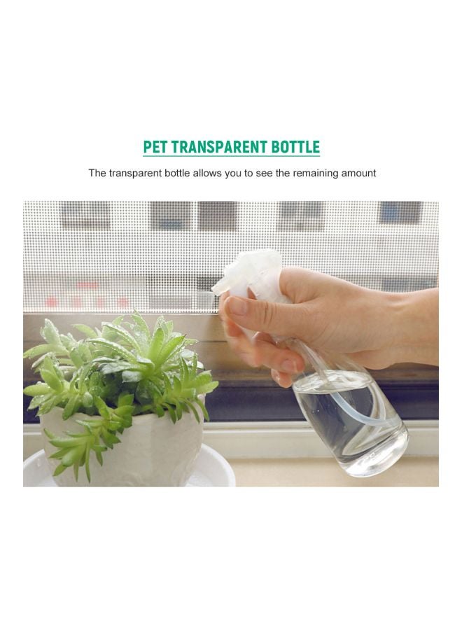 Plastic Spray Bottle Clear/White 18.6x5.5x5.5cm - Image 3