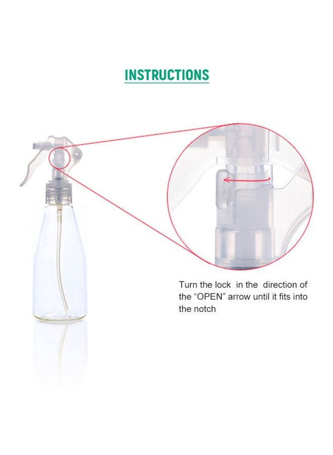 Plastic Spray Bottle Clear/White 18.6x5.5x5.5cm - Image 2