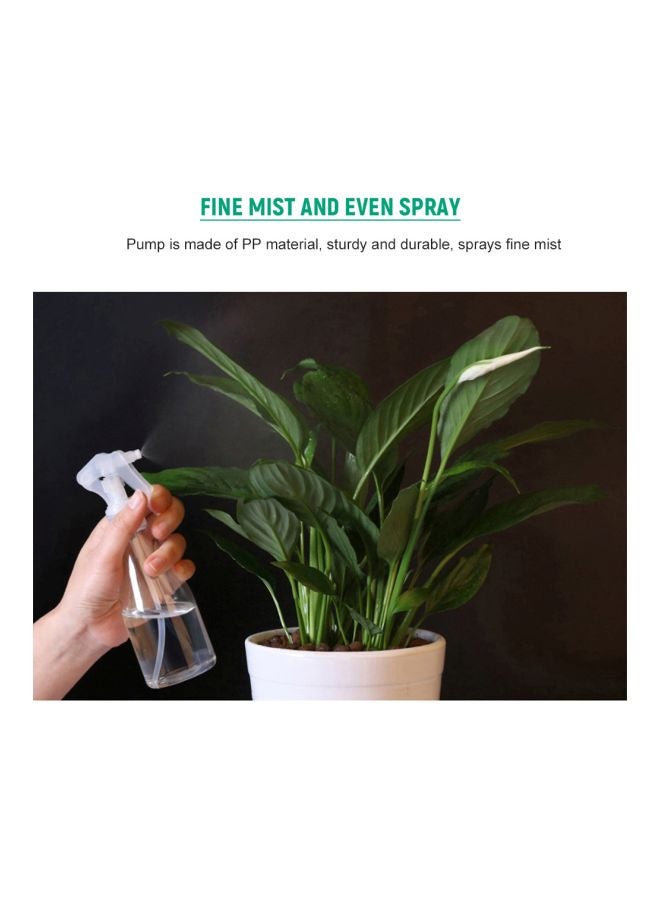 Plastic Spray Bottle Clear/White 18.6x5.5x5.5cm - Image 5