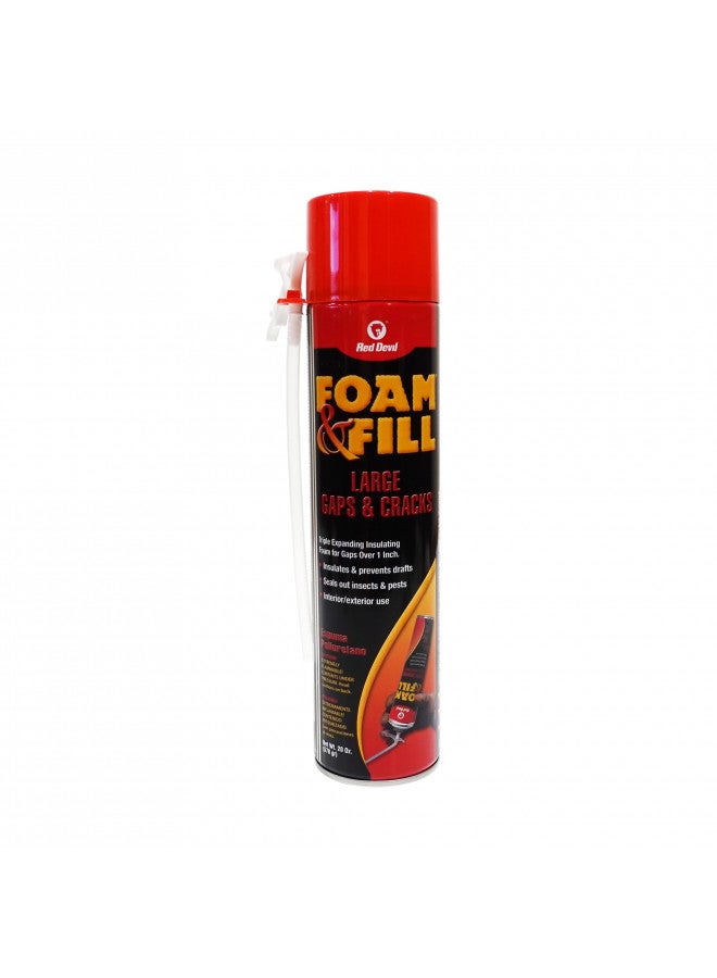 Red Devil Red Devil 0912 Foam & Fill Large Gaps & Cracks Expanding Polyurethane Sealant, 20 oz., Off-White, Pack of 1  - Image 1