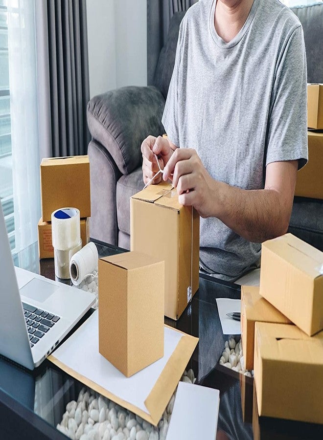 POWERLON صندوق كرتون مموج من باورلون للتعبئة والنقل والشحن (عبوة من 50) (4 × 4 × 4) - Image 3