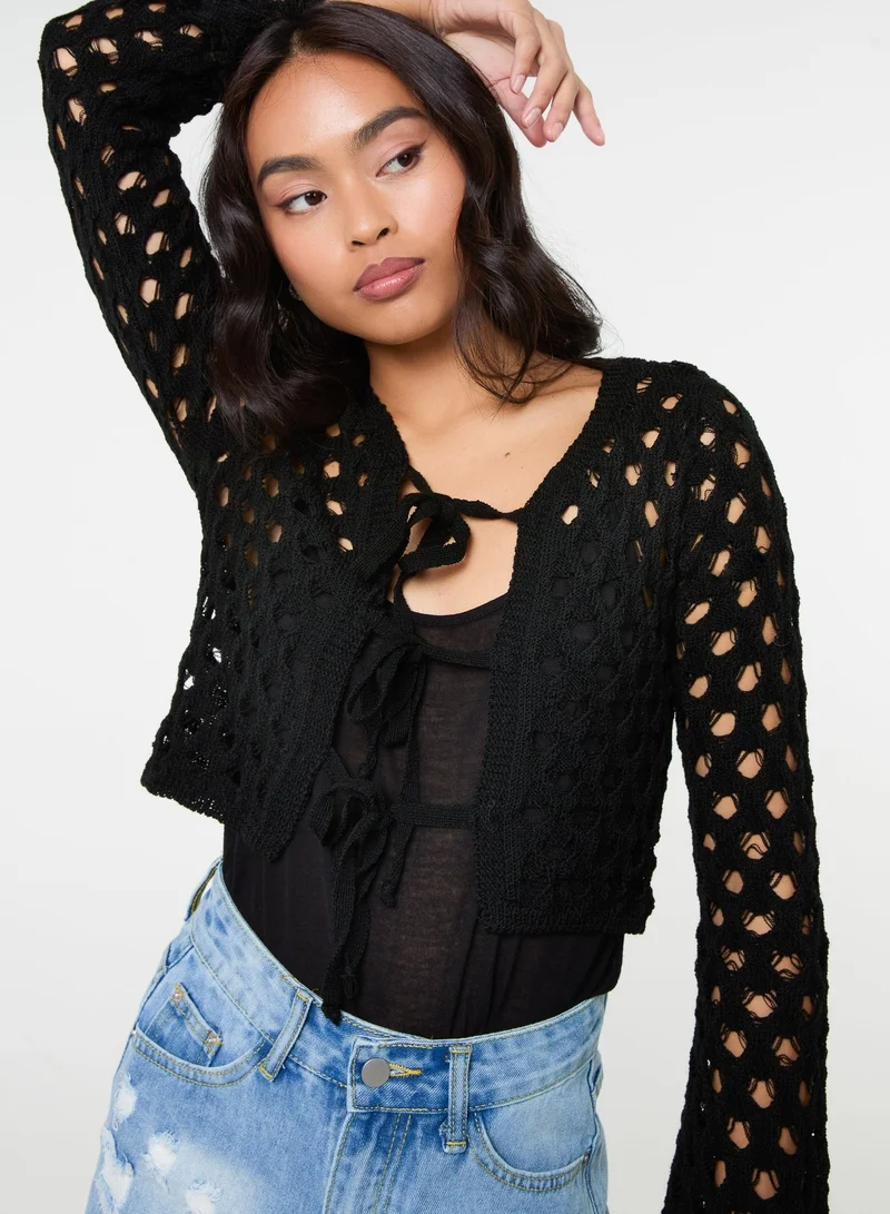 Pink Vanilla Tie Front Cardigan