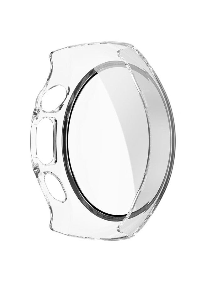 Kmaxai Compatible With Huawei Watch 5 42mm Dial Protective Film + Hard Case, Integrated Full Protection Cover, Screen Film Anti-scratch Anti-fingerprint Shatterproof Tempered Glass Film, Transparent - Image 4