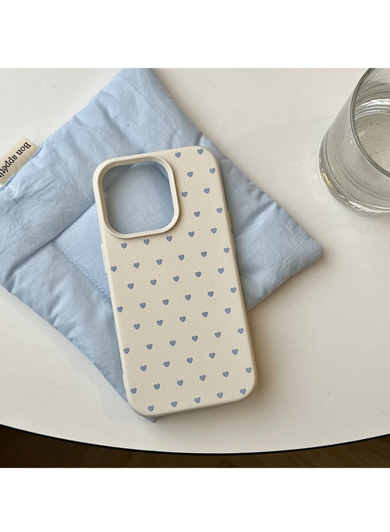 NIBEMINENT Three Dimensional Bow Protective TPU Case Cover For iPhone 14 Plus, Blue Heart