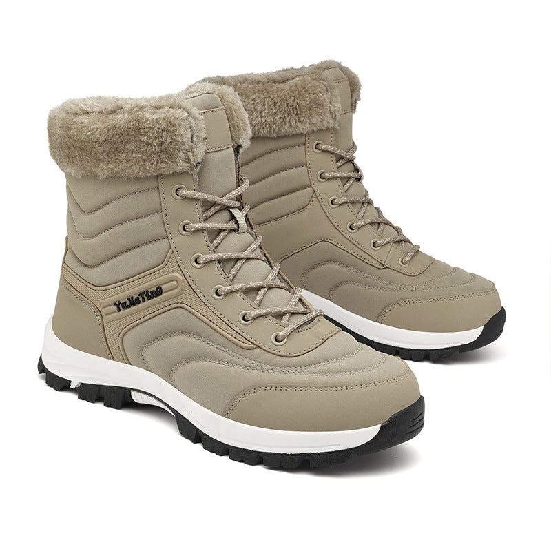 Winter Men'S And Women'S Cotton Boots Outdoor Couple Warm Shoes High-Top Snow Boots Mountaineering Boots Cotton Shoes Men'S And Women'S Snow Boots - Image 2