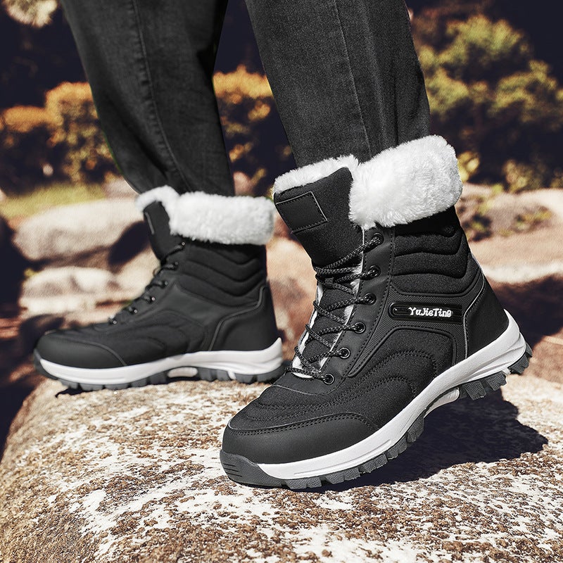 Winter Men'S And Women'S Cotton Boots Outdoor Couple Warm Shoes High-Top Snow Boots Mountaineering Boots Cotton Shoes Men'S And Women'S Snow Boots - Image 5