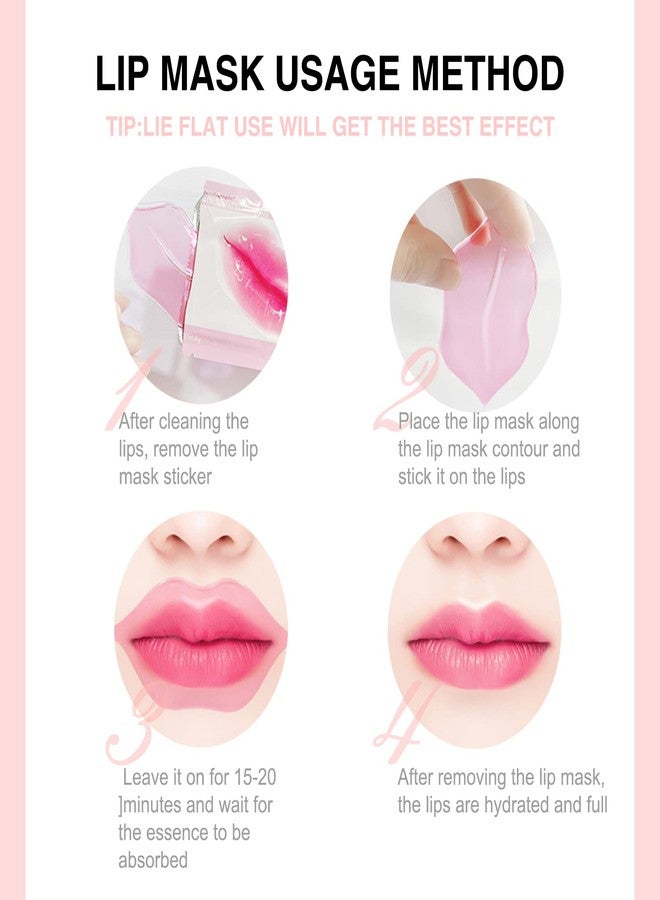 MEICOLY 30 Pads Lip and Eye Mask Sheet Moisturizing Gold Under Eye Mask Gel Crystal Collagen Anti-Aging Eye Patches Dark Circle Remover with Box,B - Image 4