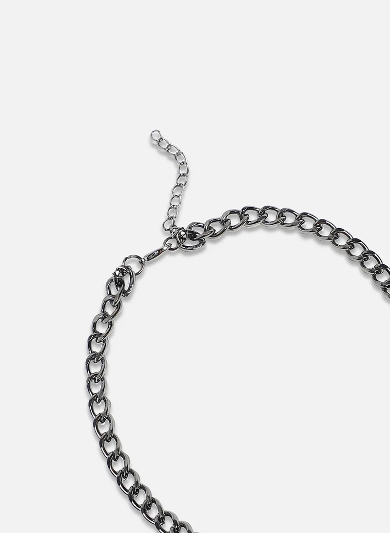 SOHI Crystal Cluster Collar Artificial Necklace Jewellery