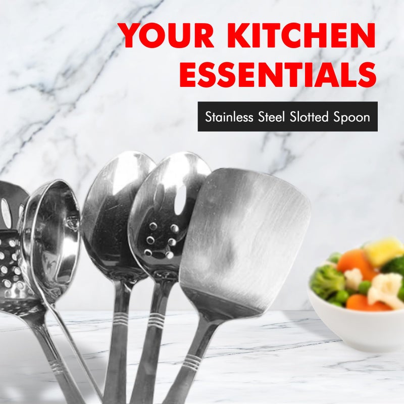 Chef Craft Select Slotted Spoon, 13 inch, Stainless Steel - Image 5