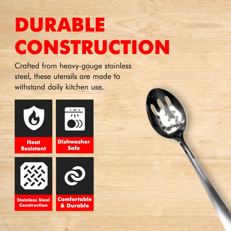 Chef Craft Select Slotted Spoon, 13 inch, Stainless Steel - Image 2