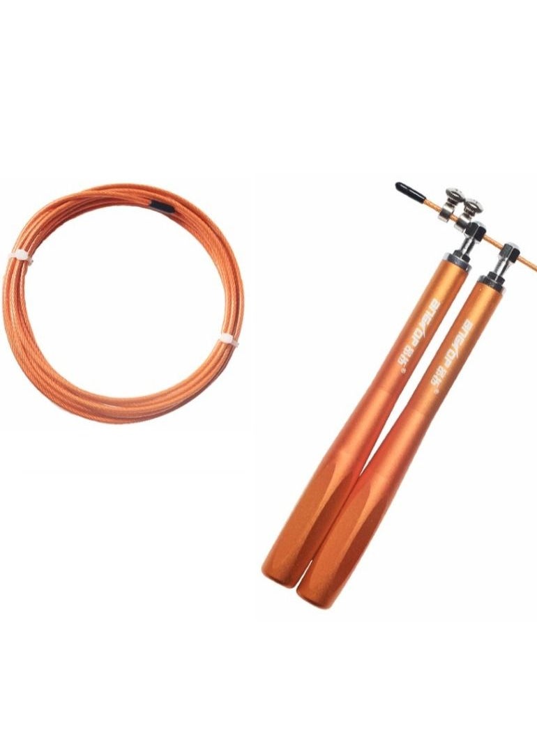 AngTop - AT552 Adjustable Steel Wire Jump Rope Aluminium Handles - Orange - Image 1