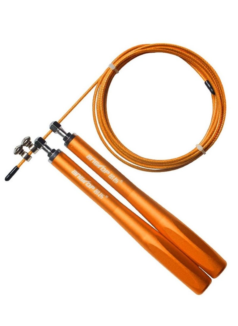 AngTop - AT552 Adjustable Steel Wire Jump Rope Aluminium Handles - Orange - Image 1