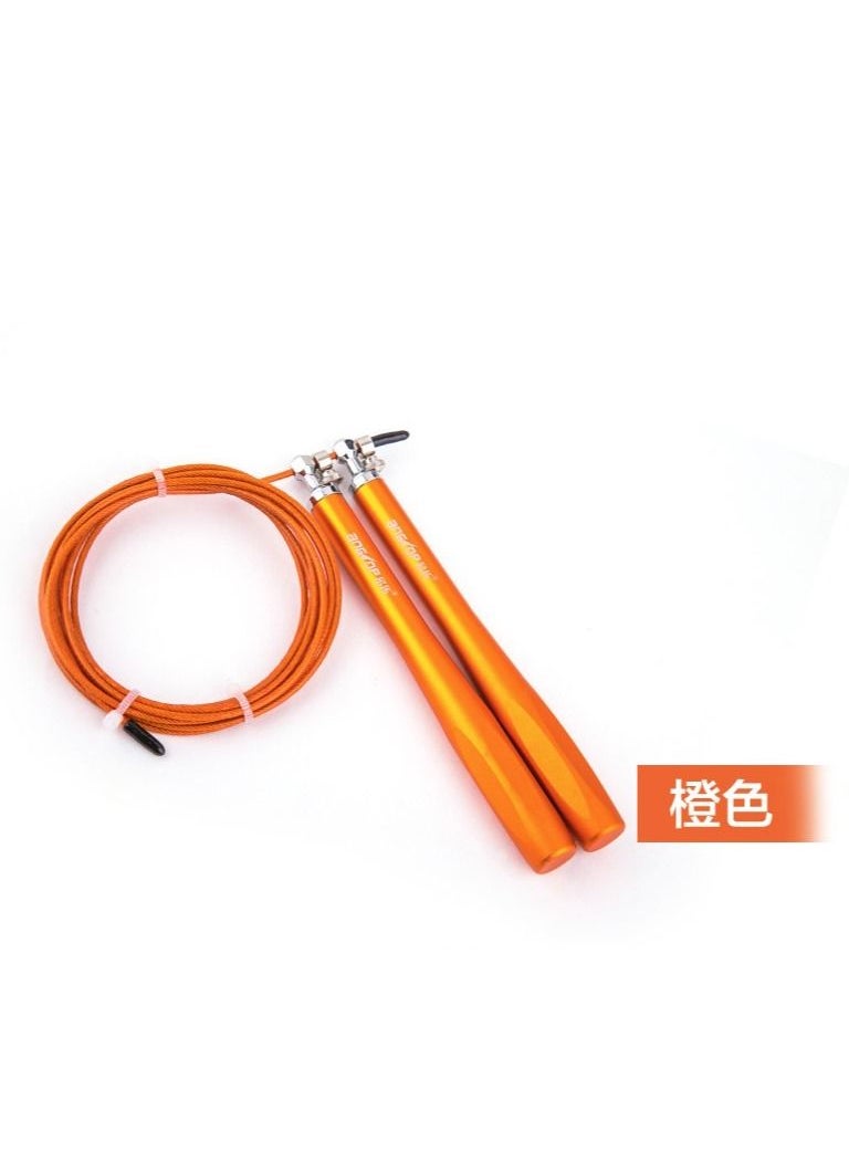 AngTop - AT552 Adjustable Steel Wire Jump Rope Aluminium Handles - Orange - Image 1