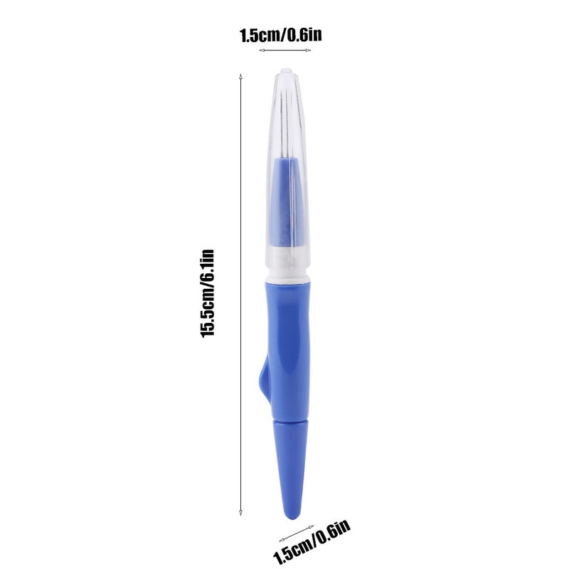 Embroidery Felting Needle Punch Pen with 3 Fine Needles Set Tool for DIY Craft (Pink) - Image 3