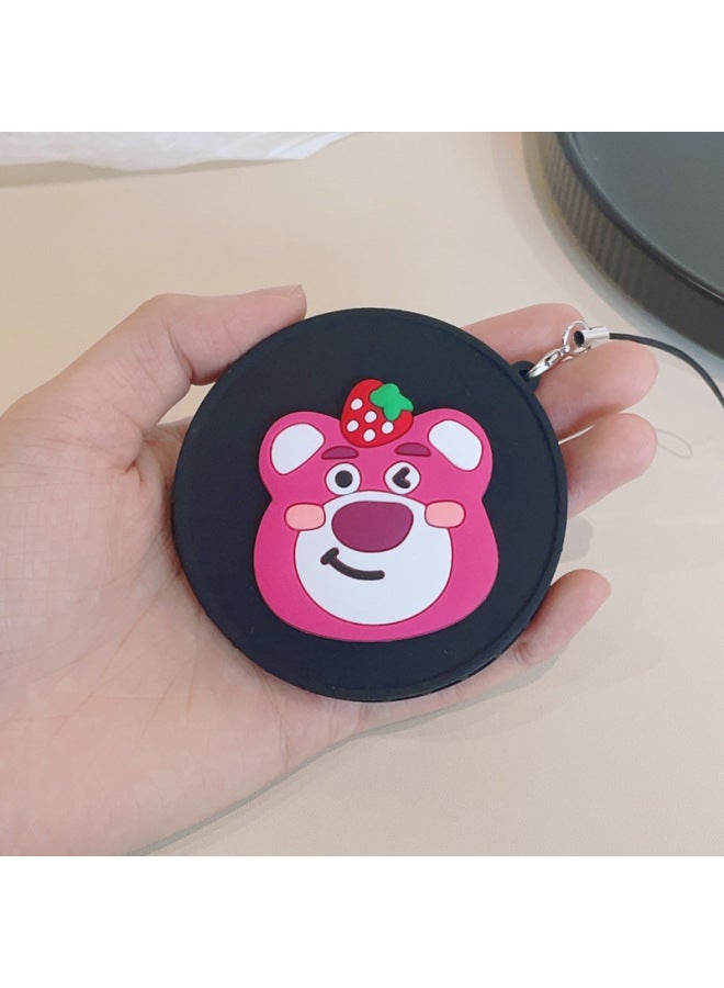 Suitable For Fuji Polonoid Instax Mini 40 Special Polonoid Silicone Lens Cover Portable Camera Cover-color:Mini40-strawberry Bear With Black Cover On Top Of Head - Image 1