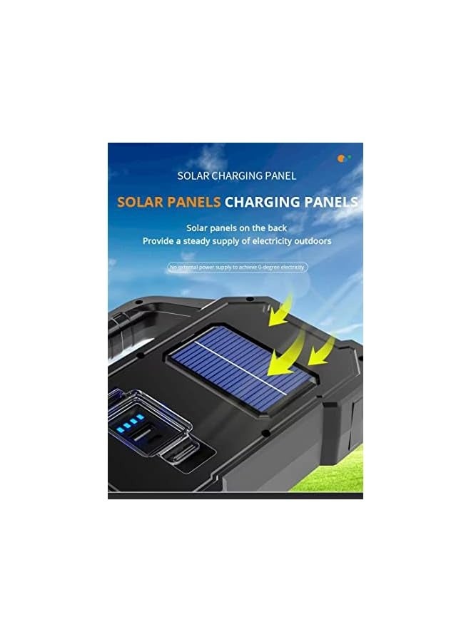 Green Tiger Solar Handheld Flashlight, 6 Modes Rechargeable LED Camping Lantern Lights, Super Bright LED Searchlight, Lightweight Waterproof Portable Spotlight Work Lights for Fishing Outdoor Camping Emergencies - Image 2