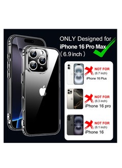 جراب شفاف لهاتف iPhone 16 Pro Max، جراب خلفي صلب من مادة TPU مقاوم للصدمات، غير قابل للاصفرار، مضاد للخدش، حماية من السقوط، جراب نحيف مناسب لهاتف iPhone 16 Pro Max (شفاف) - pzsku/Z5A8E8AF75C6E018C5973Z/45/_/1726904507/baacd4a5-4994-4b58-8746-e9afce5c2881