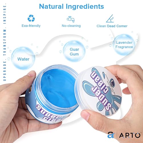 Arto Multipurpose Re-Usable Slime Gel Putty for Dirt, dust Cleaning for Home Windows, Gaps, car Interior, pc,Laptop,Keyboards,Mobile Phones, Earphones and Gadgets (Multicolor) (Pack of 3) - Image 3