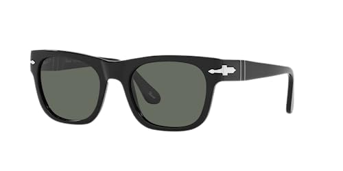 Persol PO3269S Square Sunglasses, Black/Green Polarized, 52 mm - Image 2