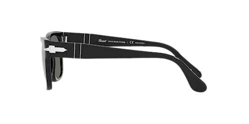 Persol PO3269S Square Sunglasses, Black/Green Polarized, 52 mm - Image 4