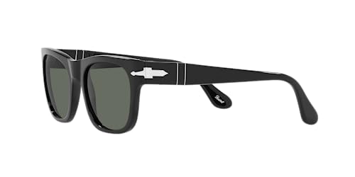 Persol PO3269S Square Sunglasses, Black/Green Polarized, 52 mm - Image 3