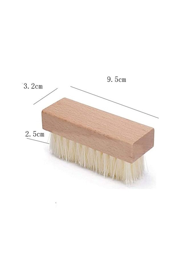 3Pcs Profession Nail Brush Cleaner Wooden Hand Nail Scrub Cleaning Brush Toenail Fingernail Scrubber for Women Men Nail Art Manicure Pedicure Tool