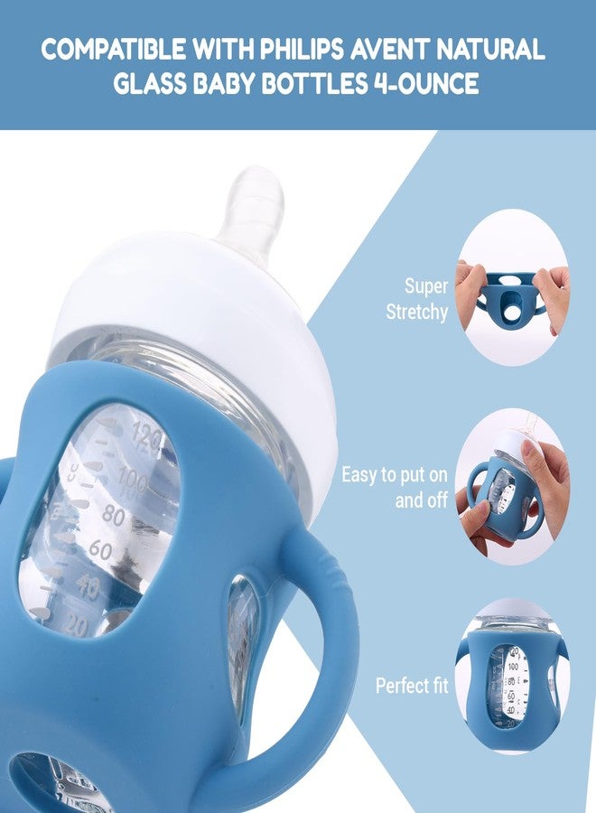 Hranio Silicone Bottle Covers Silicone Sleeve for Avent Natural Glass Baby Bottles Fits Philips Avent Glass Bottle Sleeve Phillips Avent Glass Bottles 4oz (3 Pcs) - Image 2