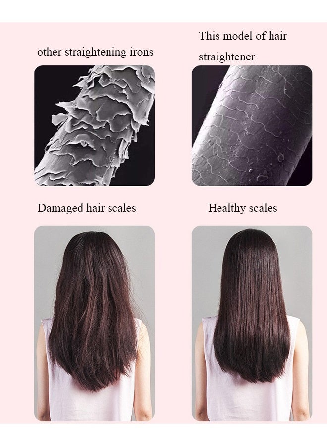 2-في-1 ميني سيراميك الشعر التجفيف للشعر القصير الدقيق ، التدفئة السريعة حجم السفر التجفيف الحديد مع الحبل الدوارة الخالية من التشابك ، المدمجة والخفيفة الوزن للتجفيف اللطيف (الأرجواني) - Image 4